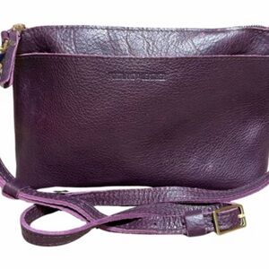 Large Poppy- Portland Leather Goods crossbody or shoulder bag- Rich Plum color